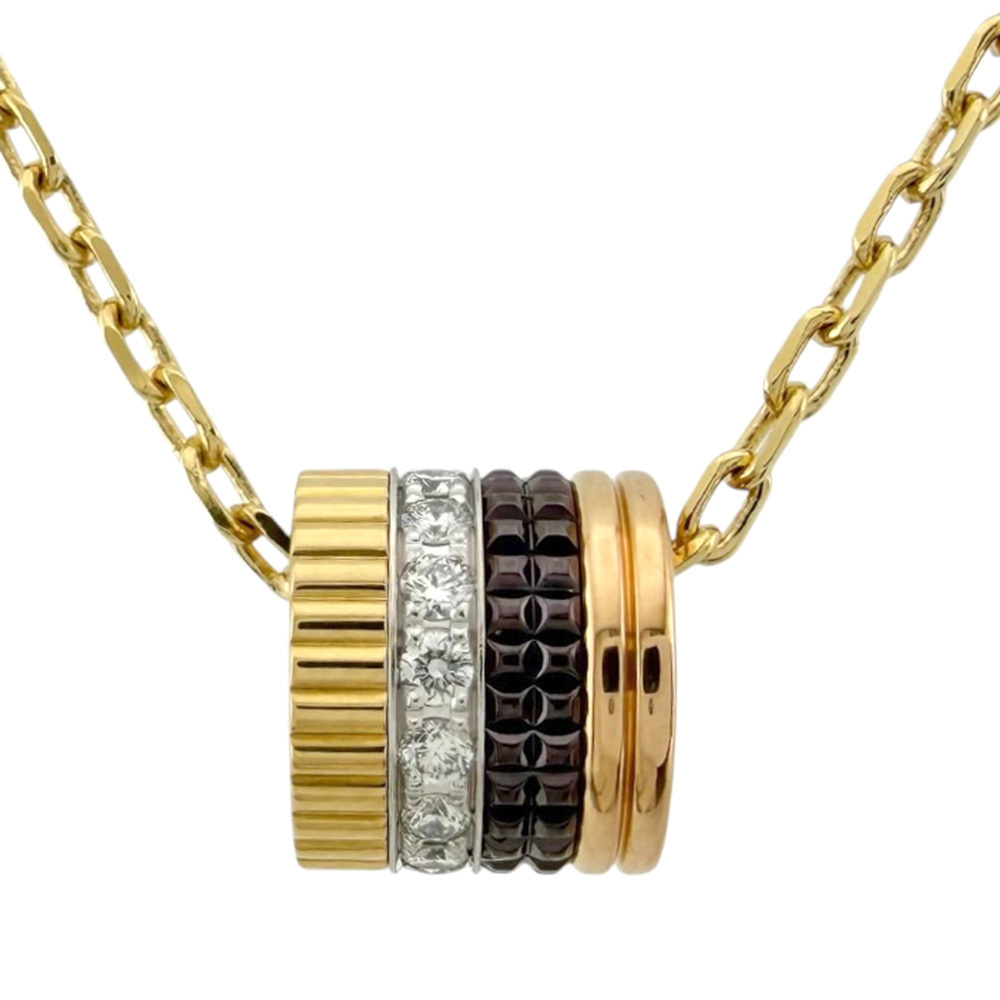 Boucheron Quatre Classic Necklace, 18K Yellow Gold, Diamond, Women's.